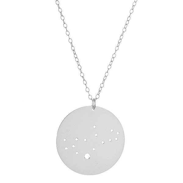 Sterling Silver Virgo Constellation Pendant Necklace