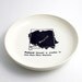 New Mexico and Poland Map on Black and White Bowl