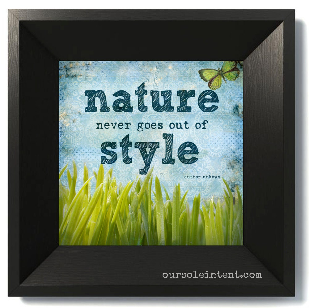 Nature's Style Treasure - 8x8 Inspirational Art Print - earth grass nature love green spring summer blue sky country