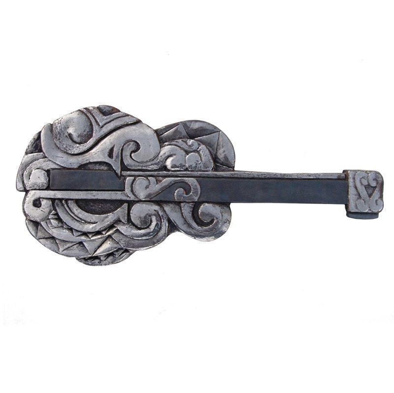 platinum guitar wall decor - abstract wall art - musical instrument - wall hanging - home decor