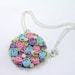 Flower necklace -- Pastel -- wedding --Blue, Pink, Red, White, Green -- Free shipping