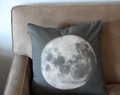 Moon Print Accent Pillow Cover Space Throw Pillow