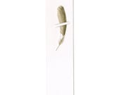 Original Hand-painted Feather Bookmark, Gift Ideas