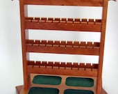 WOOD JEWELRY Organizer -  Jewelry Organizer - Earring Rack on a Lazy Susan - Chain and Necklace Holder - Jewelry Rack - Earrings - Necklaces