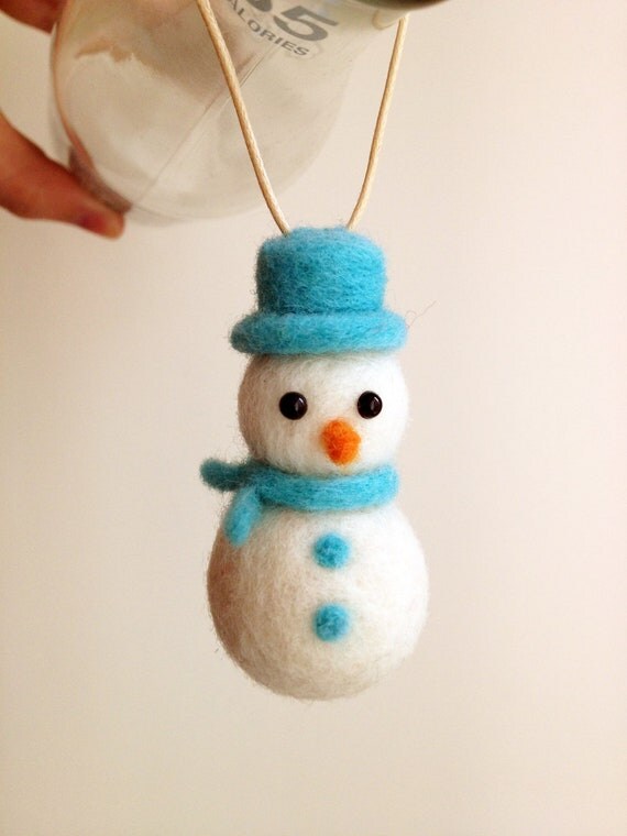 christmas ornaments needle felted snowman by emhocollections christmas ornaments needle felted snowman by emhocollections