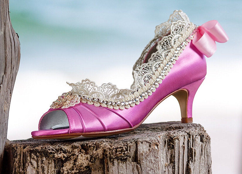 Marie Antoinette wedding shoes, Swarovski Crystal shoes