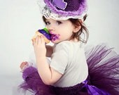 First birthday girls outfit Purple hat tutu & leg warmer 1st birthday Photography prop Cake smash