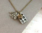 A Bakers Necklace. A Measuring Spoon, Silver Miniature Baking Tray Muffin Necklace. Gifts for Chef. Little Baker. Cupcake Lover. For Mother.
