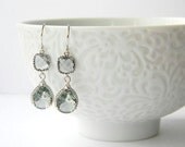 Charocal Gray Grey Earrings - Silver Bridesmaid Earrings - Bohemian Earrings - Bridal Earrings - Bridesmaid Jewelry