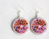 Flower Mandala Earrings Dahlia Art Print