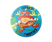 1980s Wimpy Badge - I Love Wimpy Parties