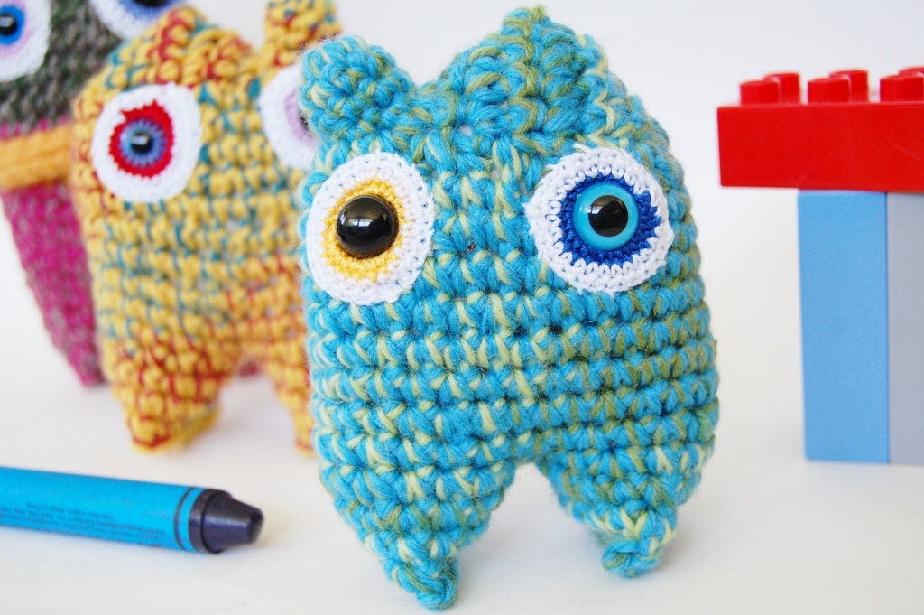 Baby Blues Micro Mini Monster OOAK Crochet Amigurumi Plush