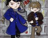 The Detective and The Doctor art print