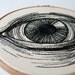 Eye Embroidery Hand Stitched Illustration Wall Plaque Hoop Art
