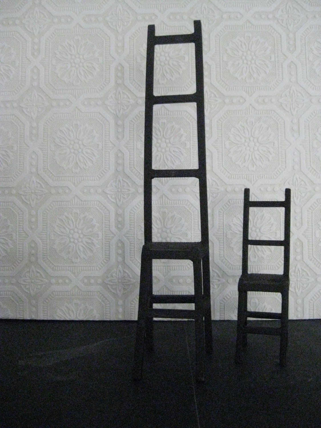 Iron Chairs Sculpture Decorative Jewlery Holder