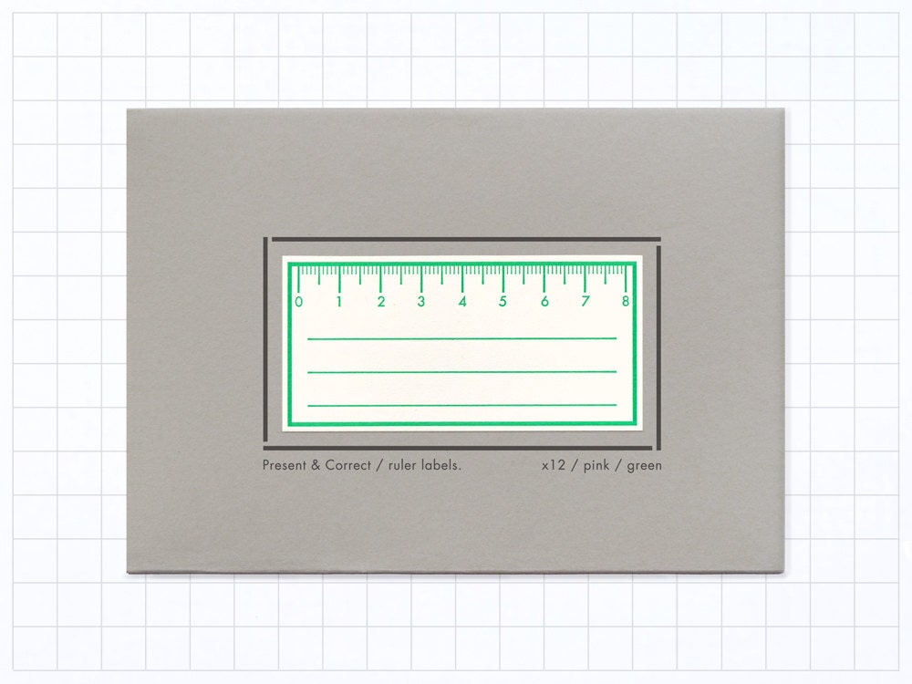 Letterpress Ruler Labels.