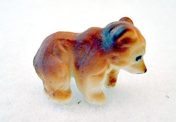 Bear Cub Vintage Bone China Miniature Figurine