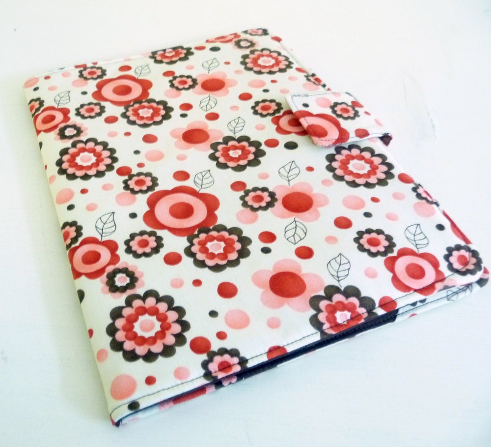 iPad 2, iPad 3 Cover - Red, Pink, Brown Floral