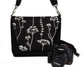 Digital Slr Camera Bag Dslr Camera Bag Purse Womens Camera Bag Case  Zipper Padded DELUXE Simplicity Black White