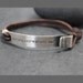 THE POINT,Leather Bracelet, Cuff, Men, id, name, initials,hand stamped,Latitude,Longitude,Sterling Silver,Location, customized, coordinates