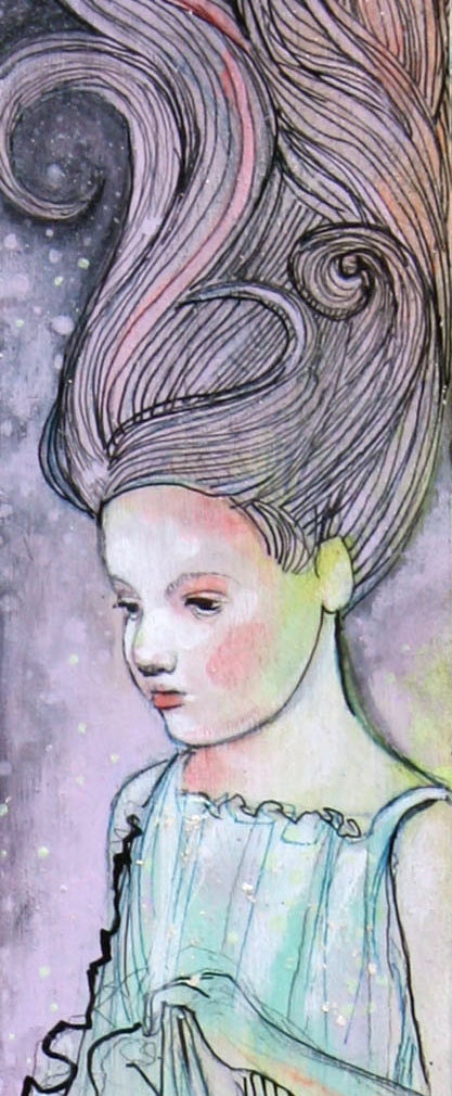 Running With The Stars- Original mixed media painting by Maria Pace-Wynters