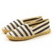 Espadrilles in Navy Blue & White Striped Cotton / Women's sz 6.5