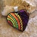 Dichroic Fused Glass Hand Etched Pendant, Fused Glass Heart Pendant - Heartfelt Memories