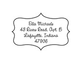 ella frame rubber address stamp - self-inking