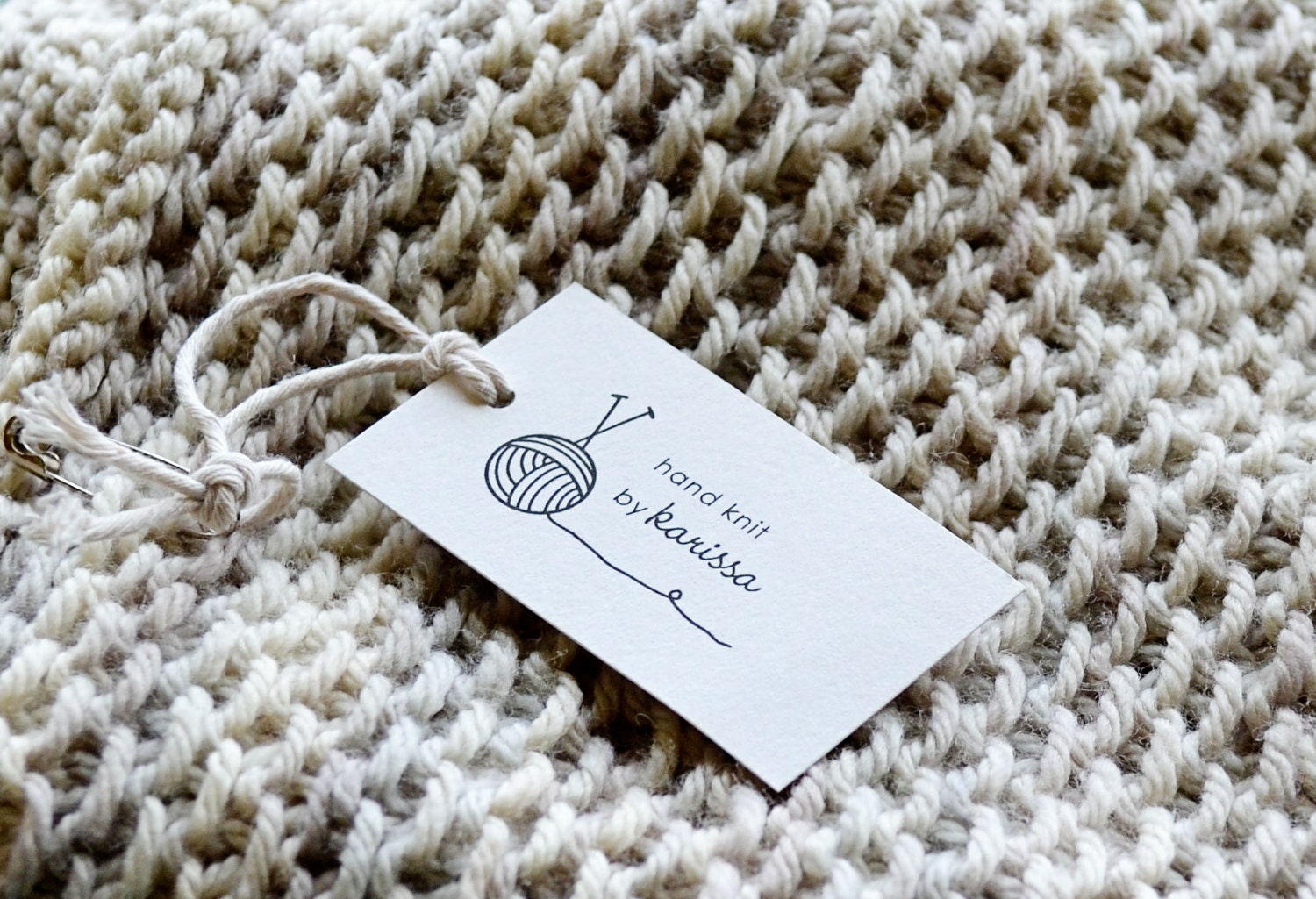 hand knit 2 rubber stamp - self-inking