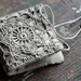 Small Linen Needle Book with Crochet detail