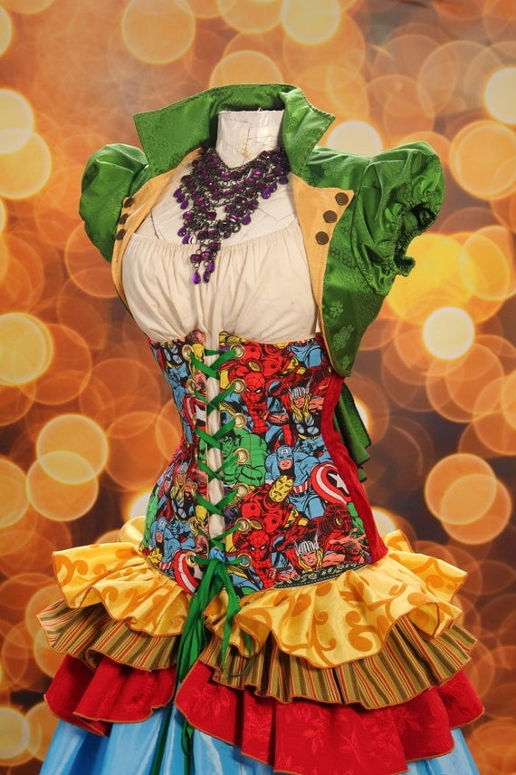 Waist 26 to 28 Avengers Comic-Con Corset