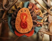 Autumn turkey fabric and felt harvest decoration Thanksgiving felt ornament