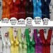 You choose 100 of YKK Nylon Zippers from 9" 10" 11" - MIX and MATCH