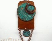 Rustic Copper Pendant Necklace