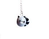 Raccoon necklace - cute handmade polymer clay (made to order)