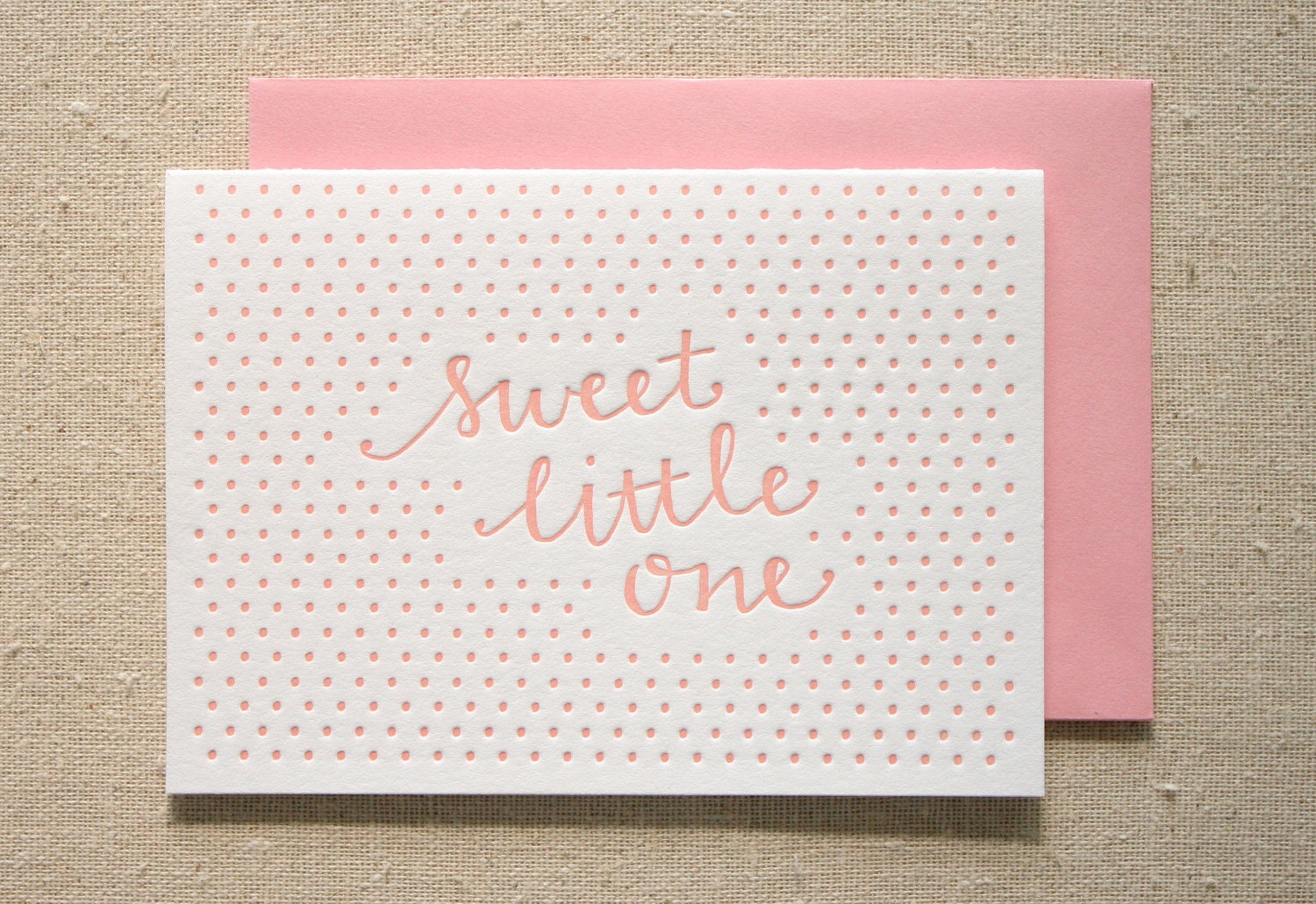 Little One Girl Letterpress Card