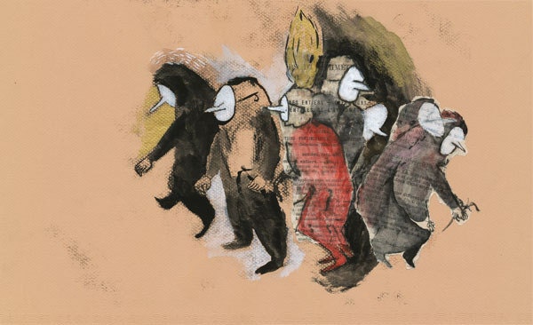 Fire Walk with Me Monoprint
