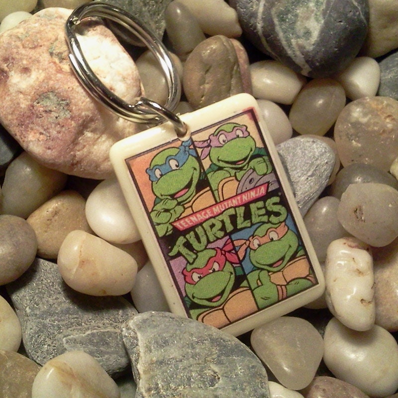Ninja Turtles Recycled Keychain or Pendant