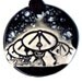 Radio Telescope Ceramic Necklace in Black and Gray Med