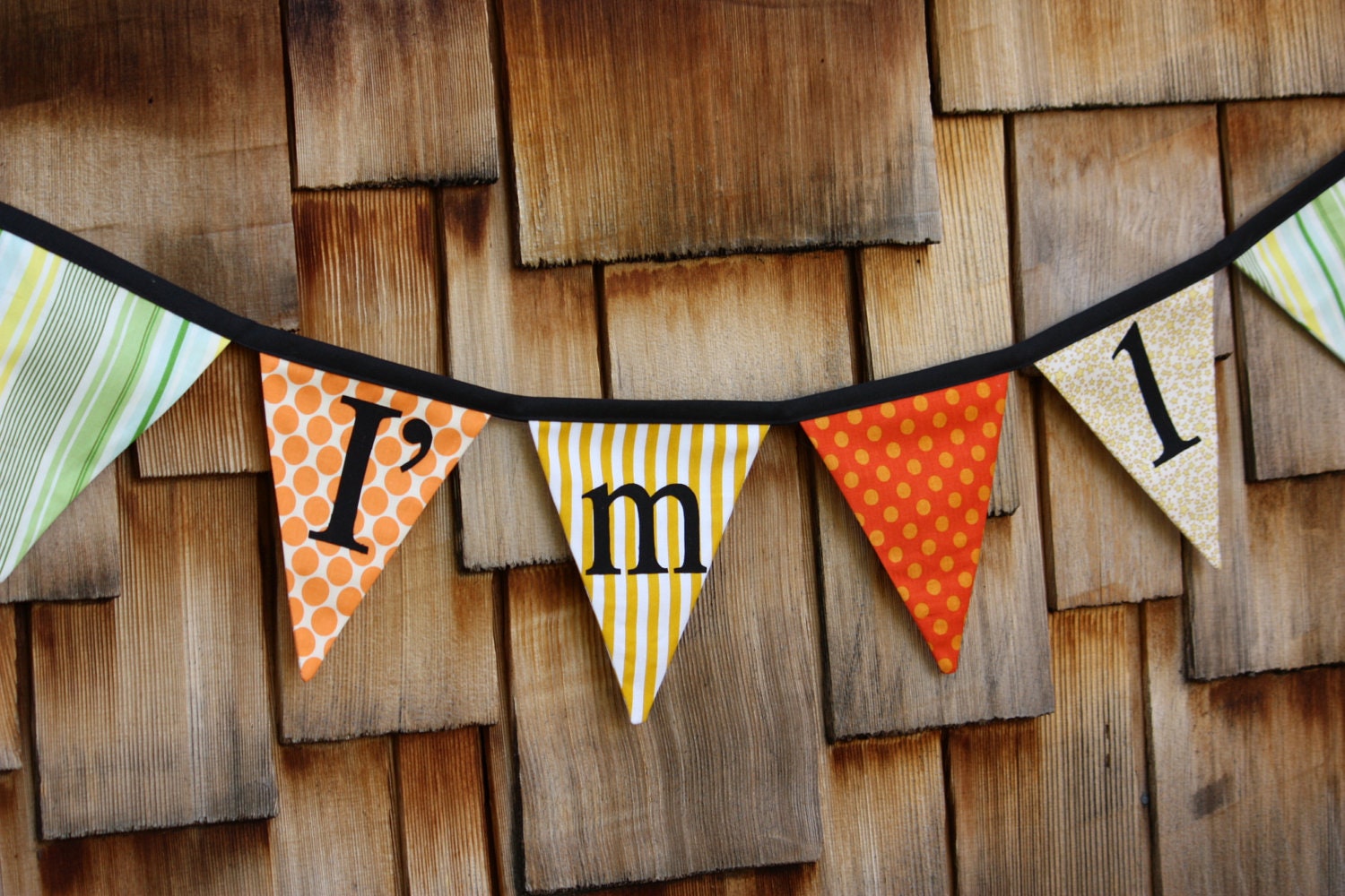 I'm One, Bunting Banner Birthday Flags, Boy Themed Photo Prop, Nursery Decoration, Party Banner.