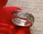 Spanish Lace Fine Silver Ring - Ready to Ship Size 6.75