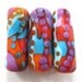 Sale - Handmade Lampwork bead glass focal - Lampwork beads set - Bone Beads - Miro (3) SRA