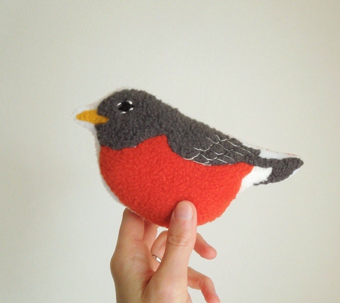 robin stuffed toy