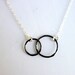 Embrace Necklace - Oxidized Sterling Silver Circle Necklace