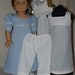 Regency Dress, Vintage Linen Apron, Pantalettes, Underdress Set American Girl dolls