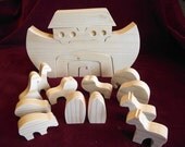 Noah's Ark Play Set, Unfinished Pine