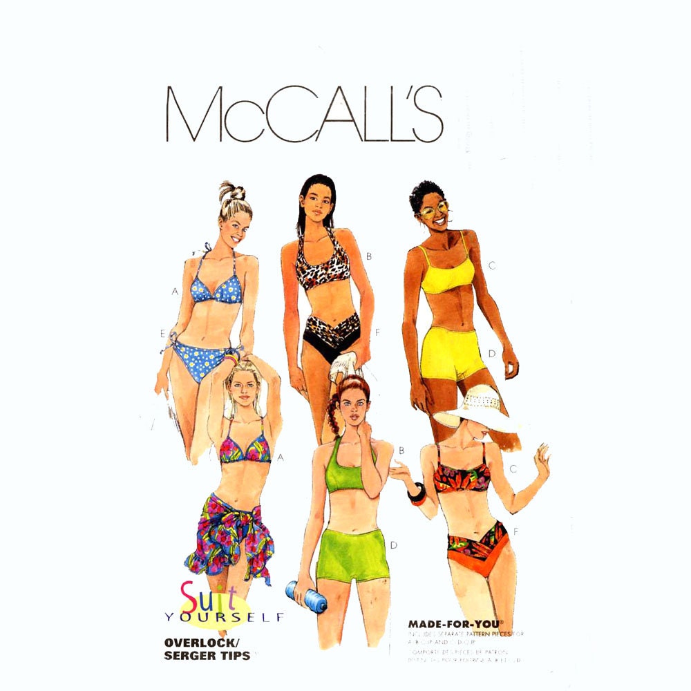 McCalls 8813 Bikini swimsuit bathing suit sewing pattern Sz 16 or 18