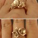 Poppies in Solid Rose Gold - SAMPLE SALE - Ready to Ship (Sizes 6.75 to 7.5) - Handsculpted, Cast in Solid 14K Rose Gold