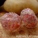 ROSE PETALS - Sparkle Earring Pair - Set of 2 Handmade Lampwork Beads