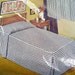 Vintage Bedspread Cotton Twin Size - Black and White Country Check - Atlas Hartley